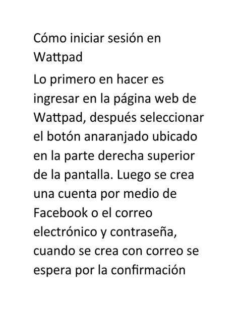 wattpad español|iniciar sesion en wattpad.